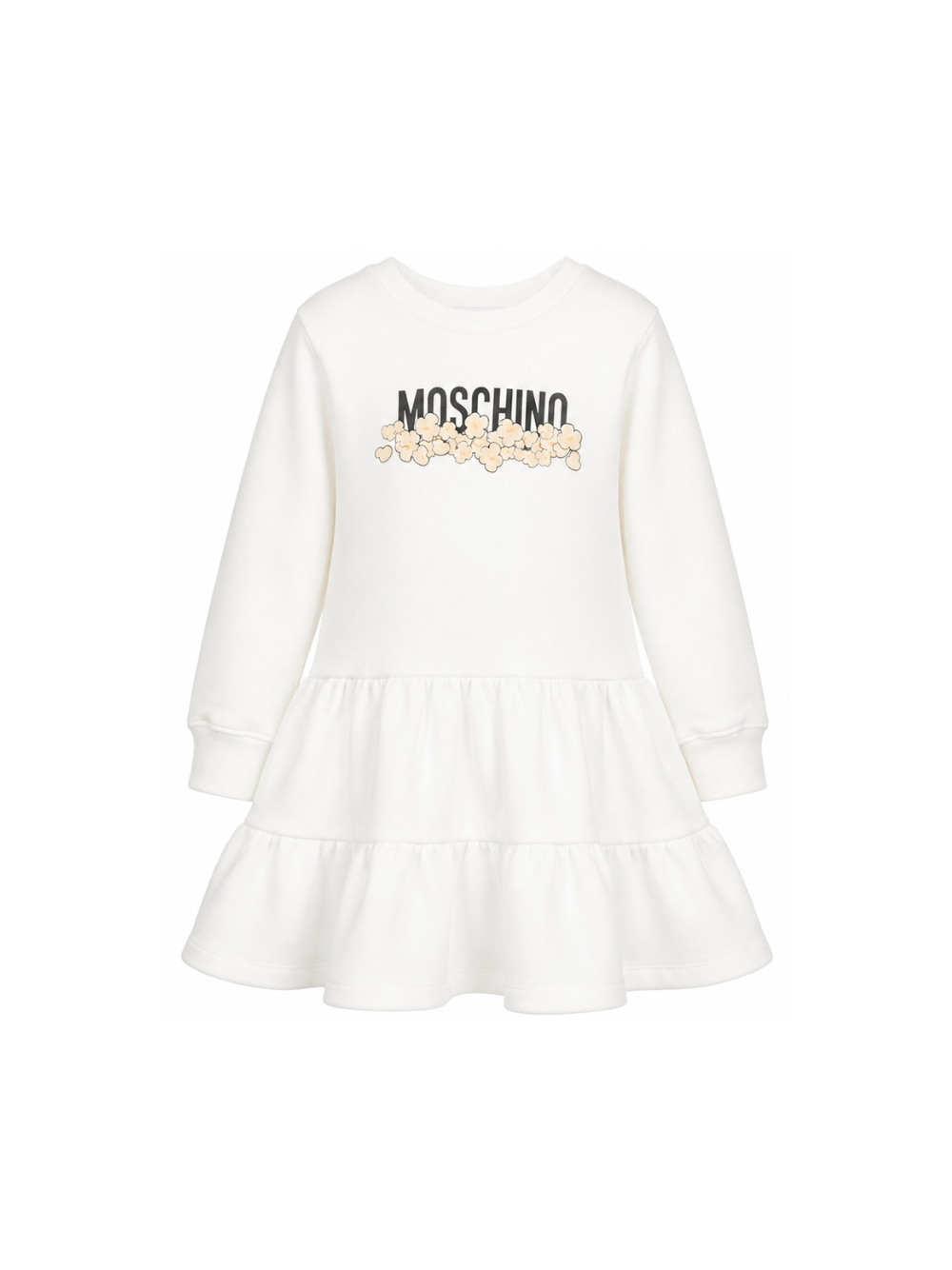 Abito per bambina Moschino Kids bianco con stampa grafica HDV0IBLCA83 10063 MOSCHINO KIDS 