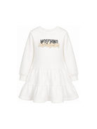 Abito per bambina Moschino Kids bianco con stampa grafica HDV0IBLCA83 10063 MOSCHINO KIDS 