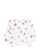 Felpa per neonati Molo bianca con stampa macaron 6S26J203 9571 MOLO KIDS 