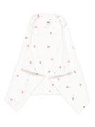 Accappatoio per bambini Petit Bateau bianco con stampa a cuori all-over A0DXK 85 PETIT BATEAU KIDS 