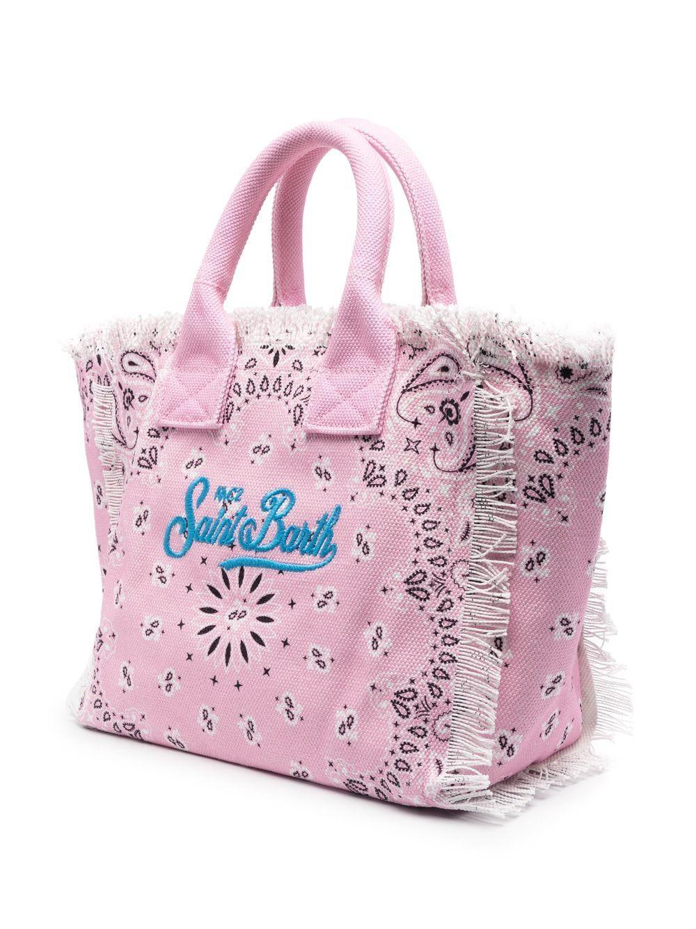 Borsa Colette MC2 Saint Barth rosa con logo arcobaleno ricamato COL0001 02567L MC2 ST. BARTH KIDS 
