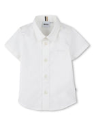 Camicia con ricamo per neonato BOSS Kidswear bianco con colletto classico J53161 10P BOSS KIDS 