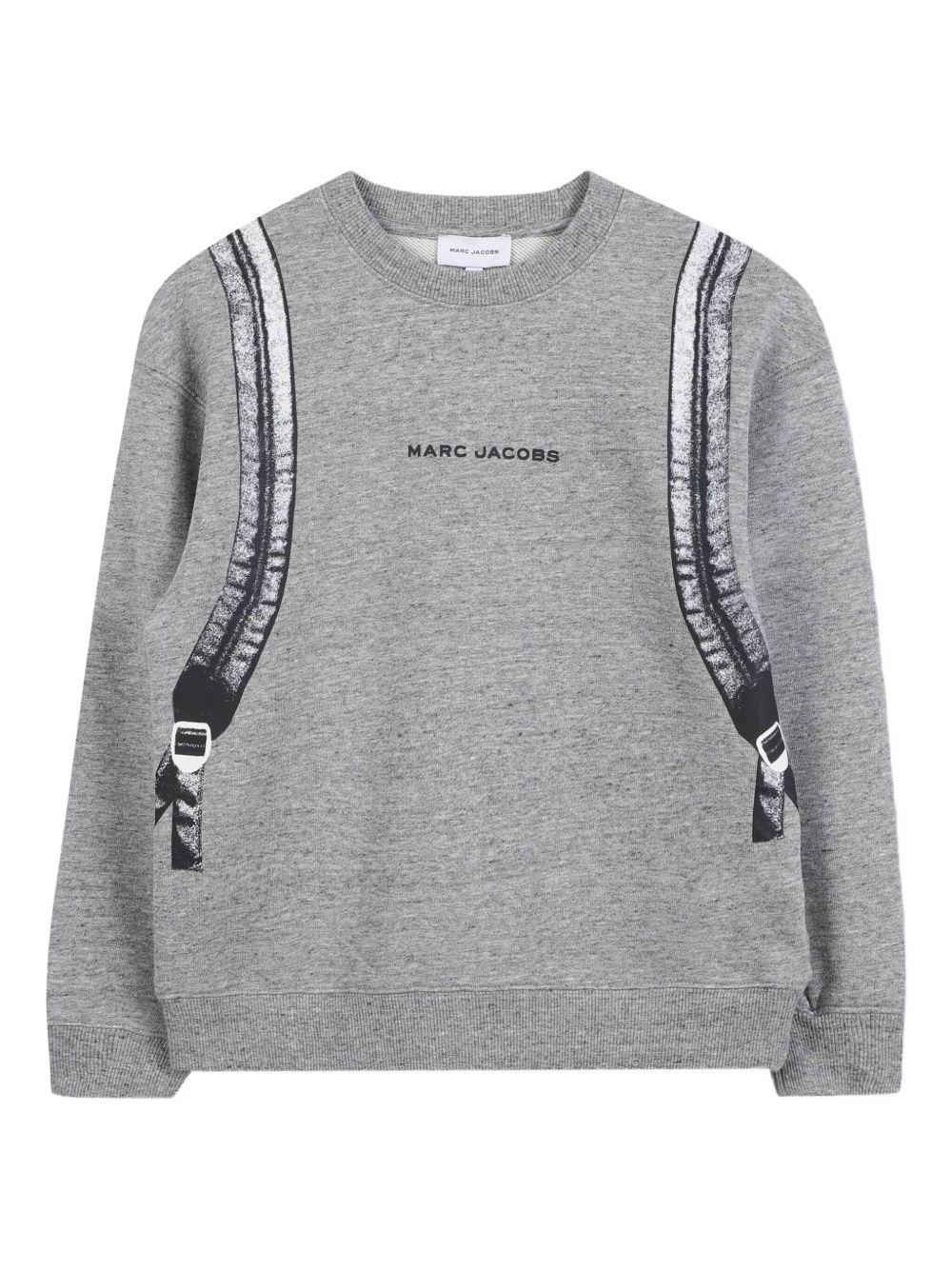 Felpa per bambino The Marc Jacobs Kids grigio con stampa grafica W60623 A35 THE MARC JACOBS KIDS 