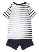 Set pigiama t-shirt e shorts per bambini Petit Bateau multicolore con design a righe A01DD 01 PETIT BATEAU KIDS 