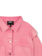 Giubbino per bambina DKNY Kids rosa con colletto D62687 48K DKNY KIDS 