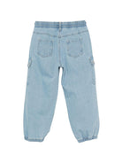 Pantaloni per bambino John Richmond Junior in denim con tasche applicate RBP26144JE DENIM BLUE LIGHT JOHN RICHMOND KIDS 
