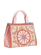 Borsa shopper DG per bambina Dolce & Gabbana Kids rosa in tela con stampa Carretto EB0116AX345 HF6CK DOLCE & GABBANA KIDS 
