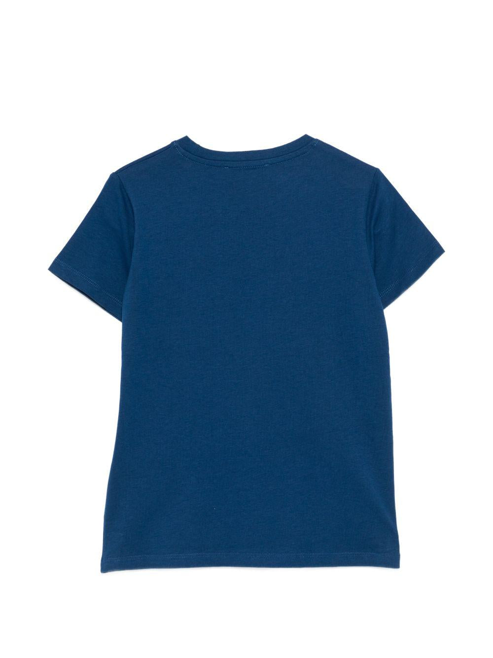 T-shirt per bambino TRUSSARDI JUNIOR blu con dettaglio logo TBP26038TS BLUE EST. TRUSSARDI KIDS 