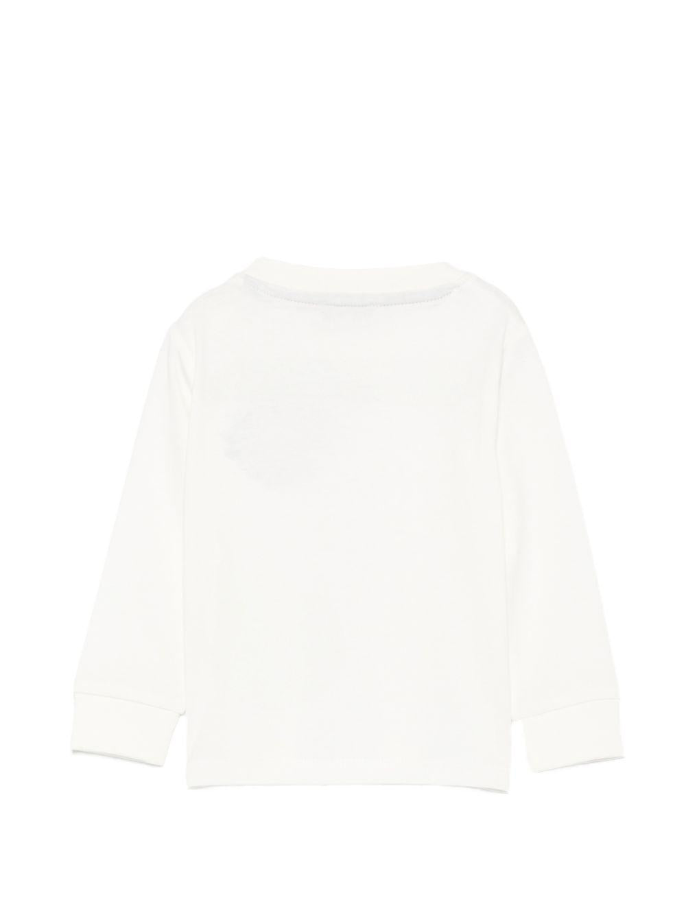 Felpa per neonato Trussardi Kids bianca con logo ricamato TIA26065TS OFF-WHITE TRUSSARDI KIDS 