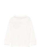 Felpa per neonato Trussardi Kids bianca con logo ricamato TIA26065TS OFF-WHITE TRUSSARDI KIDS 