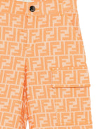 Cargo corti per bambino Fendi Kids arancione con logo all-over JMF576 AVW1 F1JYS FENDI KIDS 
