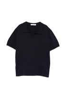 T-shirt per bambino Paolo Pecora Kids blu con colletto PP4277 BLU PAOLO PECORA KIDS 