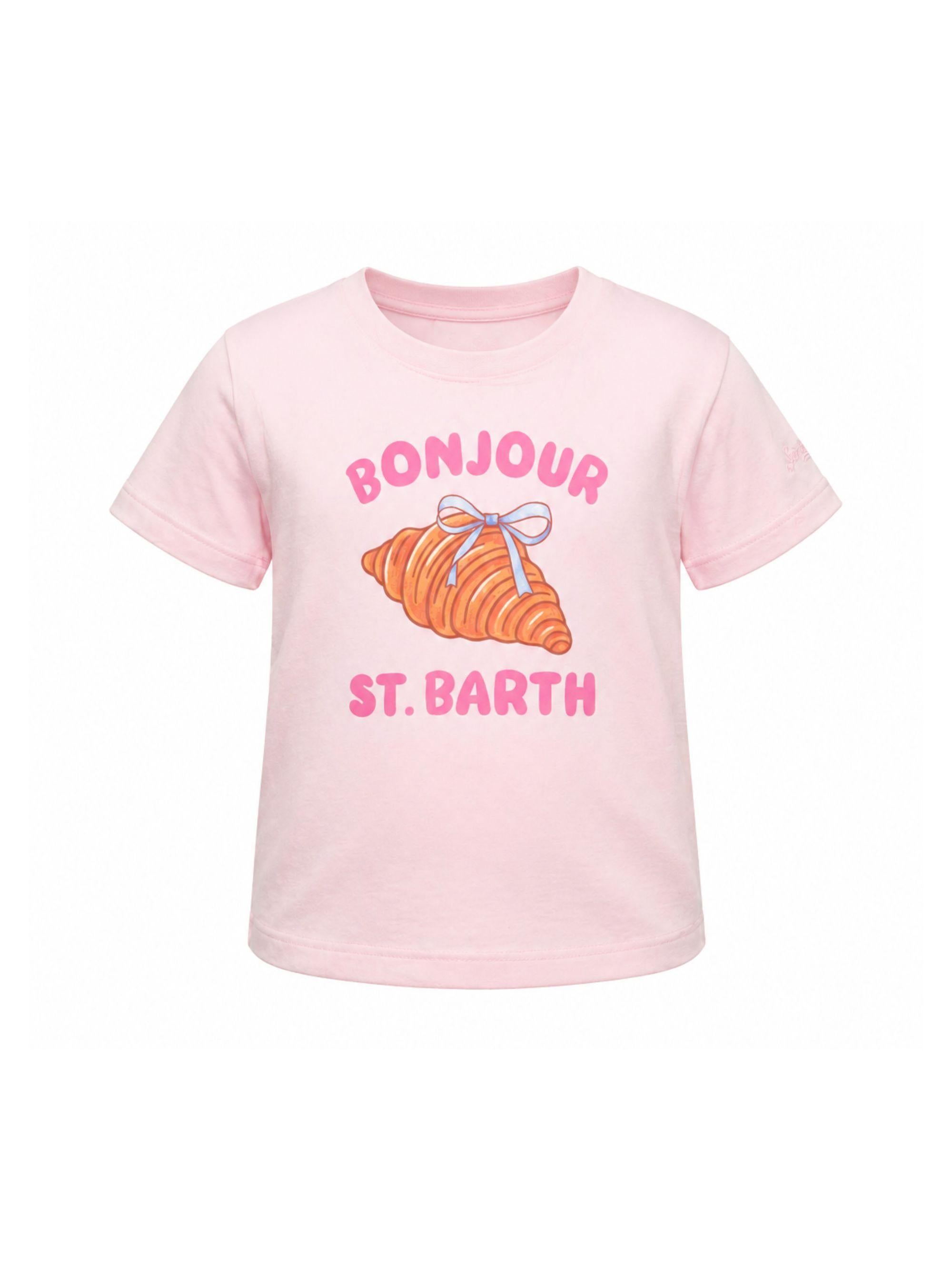 T-shirt per bambina MC2 Saint Barth Kids rosa con stampa grafica ELLY001 03803L MC2 ST. BARTH KIDS 