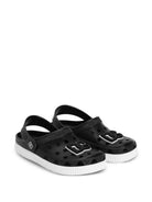 Sandali per bambini Dolce & Gabbana Kids neri con applicazione logo sul davanti DN0213 AT079 80999 DOLCE & GABBANA KIDS 