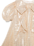 Abito per neonata Fendi Kids color oro con applicazione fiocco BFB548 ATRT F1P2N FENDI KIDS 