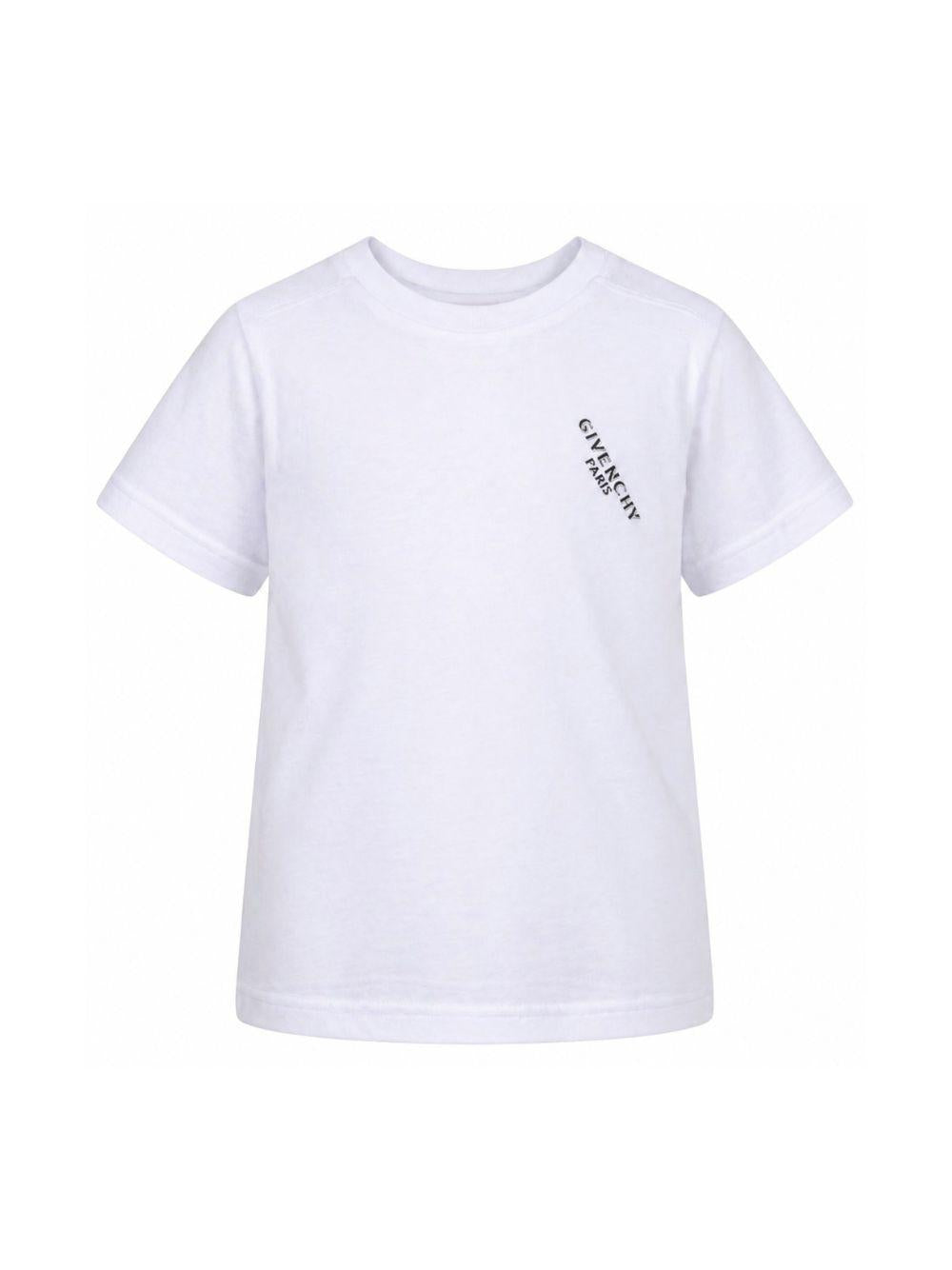 T-shirt per bambino Givenchy Kids bianco con logo sul petto H31119 10P GIVENCHY KIDS 