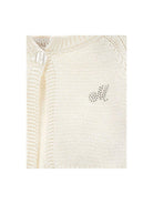 Cardigan crop per neonata Monnalisa bianco con scollo rotondo 73F800 6060 0001 MONNALISA 