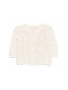 Cardigan Chai per neonata Louise Misha bianco con trama ricamata FRC-S26-C0150 CREAM LOUISE MISHA 