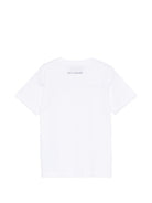 T-shirt per bambino Paul & Shark Kids bianca con ricamo squalo sul davanti WUM004LAA54 10101 PAUL & SHARK KIDS 