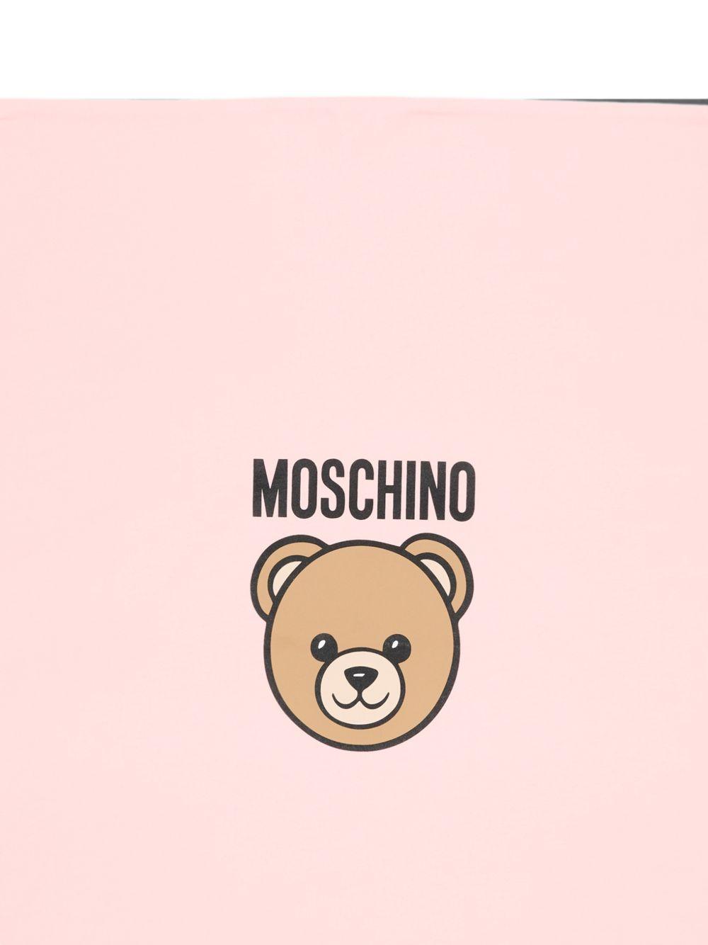 Coperta per neonata Moschino Kids rosa con dettaglio Teddy Bear MUB00OLCA40 50209 MOSCHINO KIDS 
