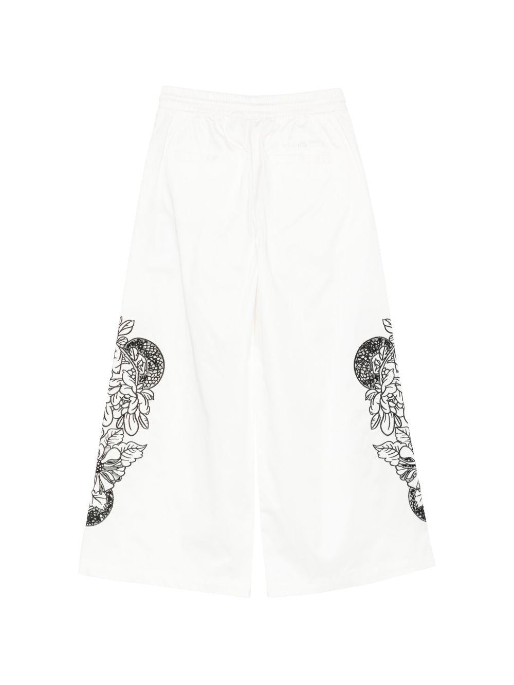 Pantaloni per bambina John Richmond bianchi con stampa floreale RGP26127PA WHITE JOHN RICHMOND KIDS 