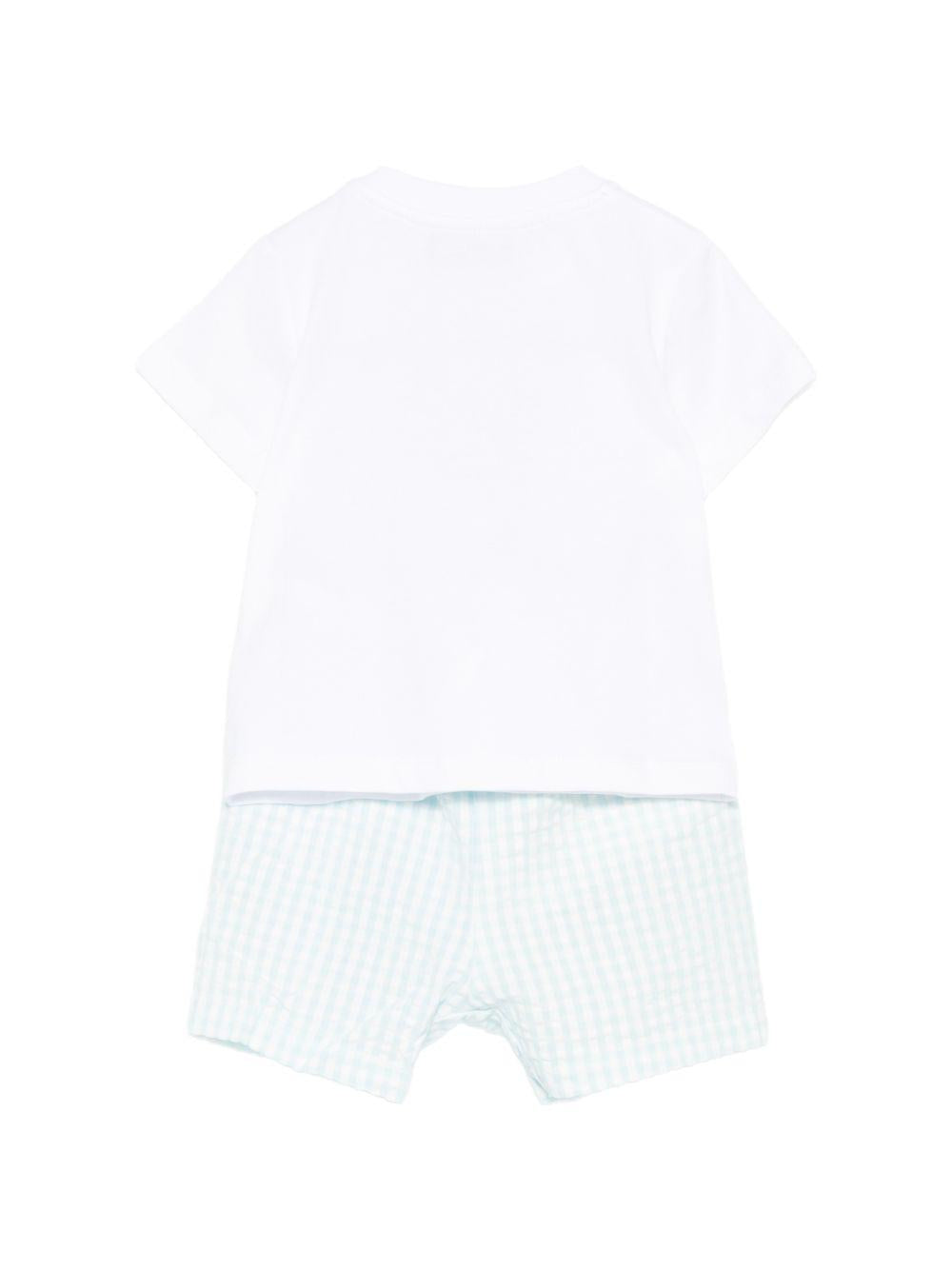 Set t-shirt e shorts per neonati Moschino Kids multicolore con stampa Teddy Bear MUG01SLZE10 83675 MOSCHINO KIDS 