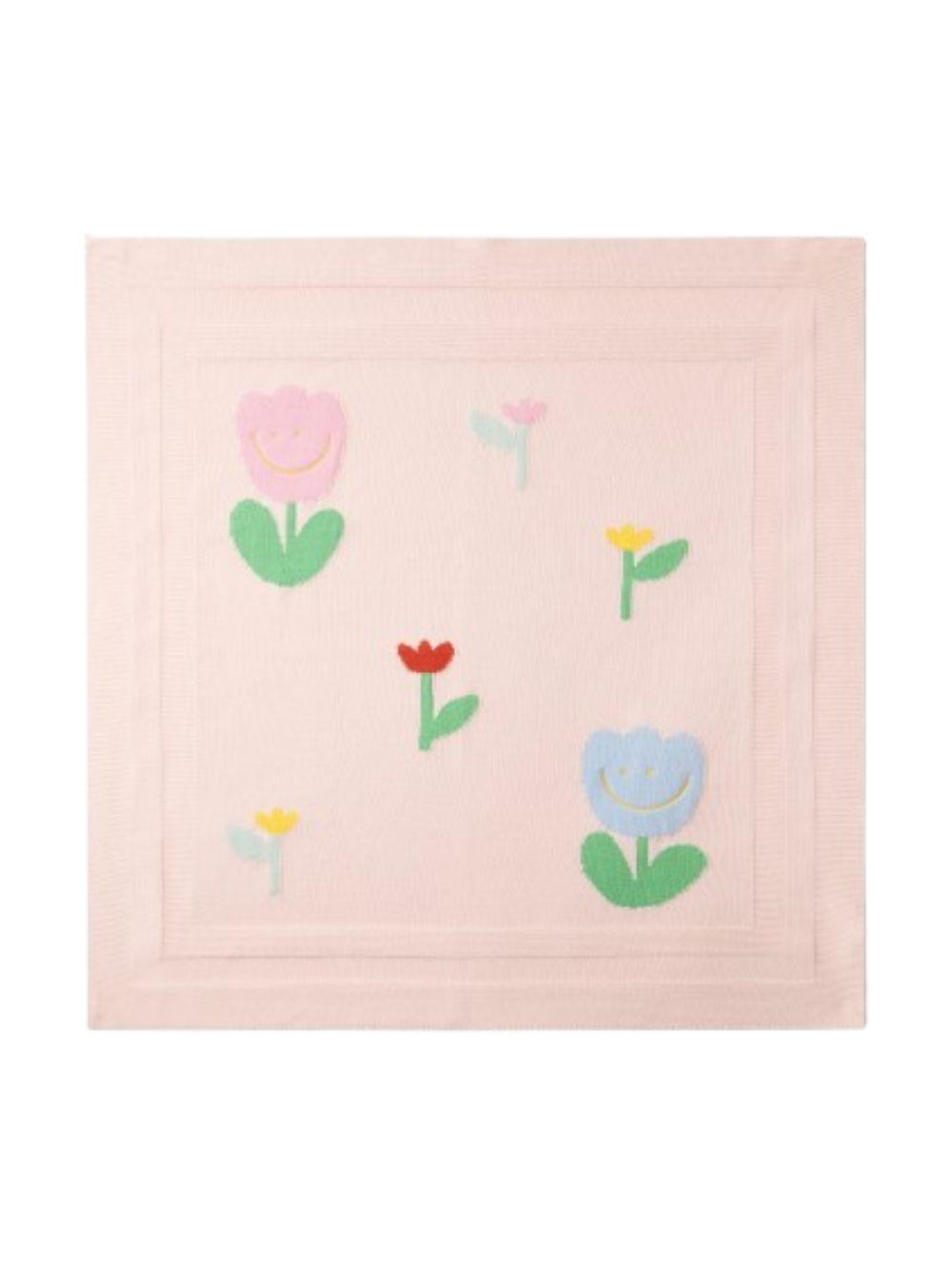 Coperta per neonati Stella McCartney Kids rosa con ricamo a fiori TY0000 Z2423 51Z STELLA McCARTNEY KIDS 