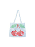 Borsa per bambina Konges Slojd azzurra con perline di cilegio KS104724 CHERRY KONGES SLOJD 