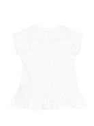 Abito per neonata Balmain Kids bianco con ruches BY1001 Z3672 100RS BALMAIN KIDS 