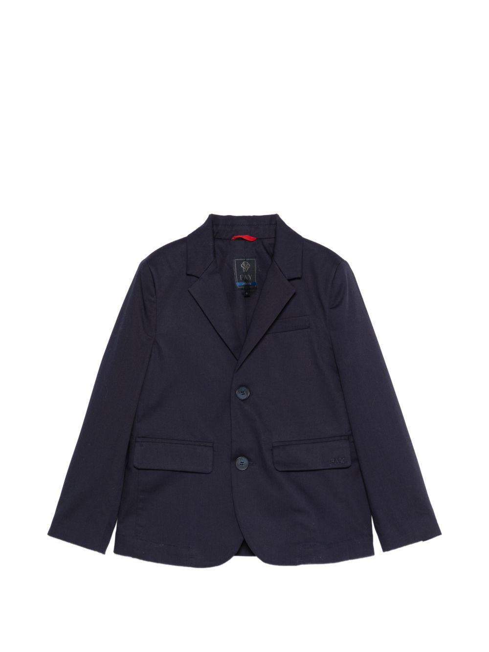 Blazer per bambino Fay Kids blu con tasche anteriori con patta FY2Q04 G0019 620 FAY KIDS 