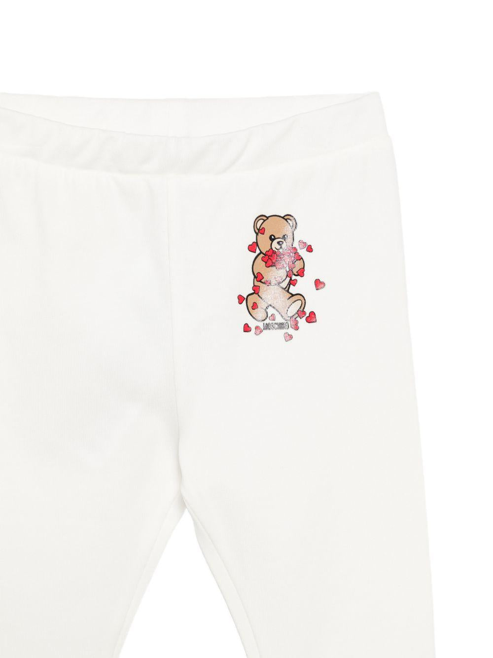 Completo per neonata Moschino Kids rosa e bianco con dettaglio con volant MCK01XLBA11 84241 MOSCHINO KIDS 