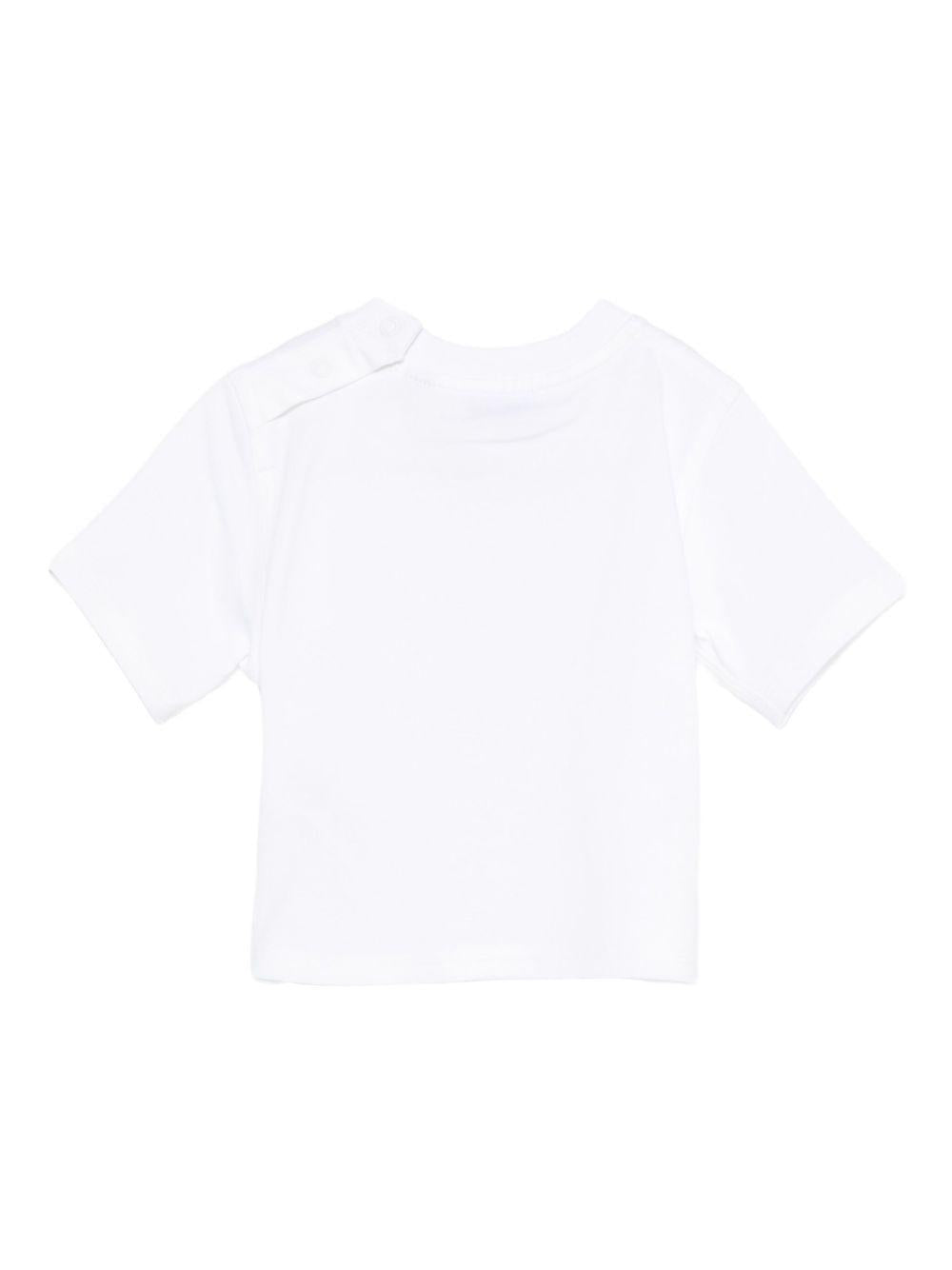 T-shirt per neonato Burberry Kids biaca con stampa grafica 8112573 A1464 BURBERRY KIDS 