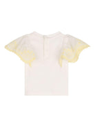 T-shirt per neonata Chloé Kids bianca con ruches C21223 117 CHLOE' KIDS 