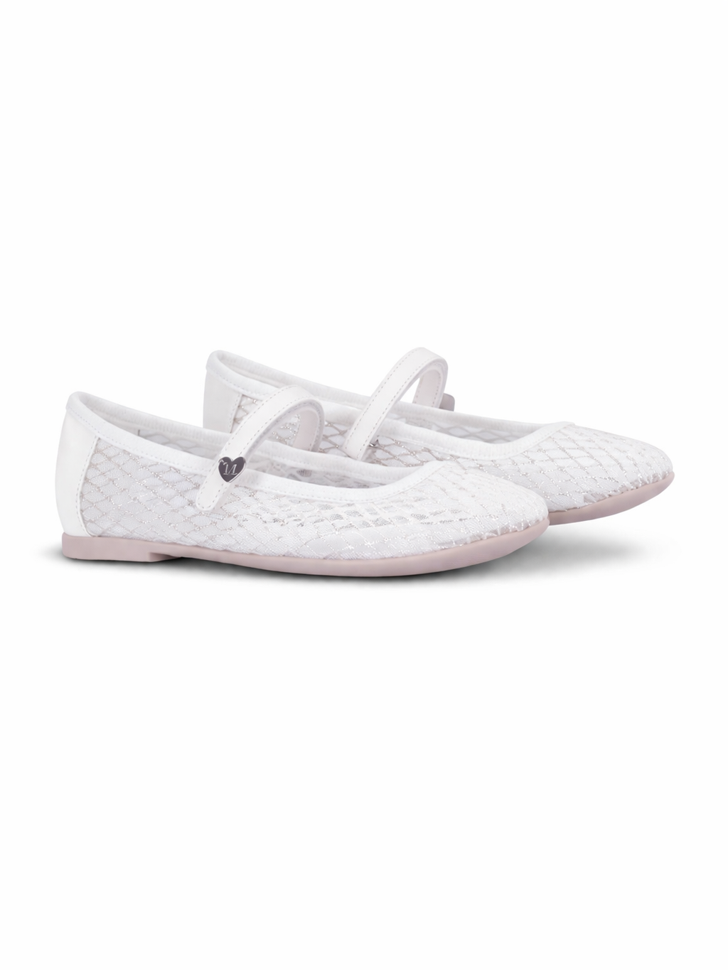 Ballerine per bambina Monnalisa bianche con chiusura a strappo 87G002 7704 0099 MONNALISA 