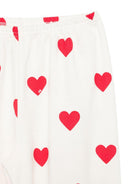 Pigiama per bambini Petit Bateau Kids bianco con stampa a cuori rossi all-over A0DO0 02 PETIT BATEAU KIDS 