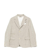 Blazer per bambino Eleventy Kids beige con revers classici EY2Q04 I0316 724 ELEVENTY KIDS 