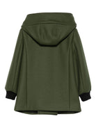 Cappotto doppiopetto per bambina Balmain Kids verde con cappuccio BX2P30 E0169 762OR BALMAIN KIDS 