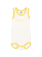 Set di tre body per neonati Petit Bateau bianco con bordi a contrasto A0FSL 00 PETIT BATEAU KIDS 