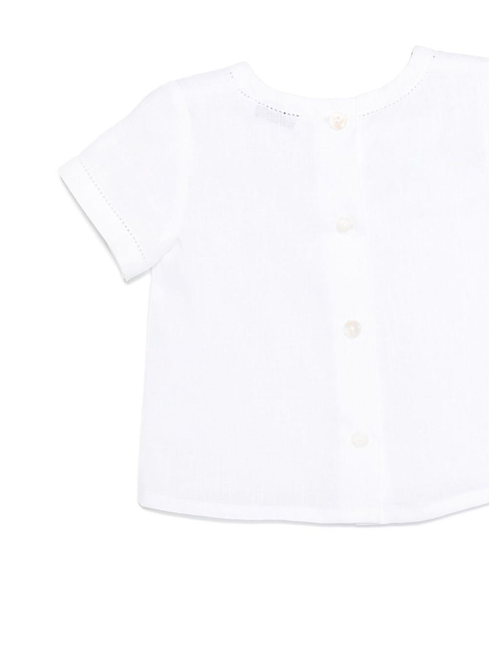 Camicia per neonato JESURUM BABY Leonardo bianco con dettaglio traforato LEONARDO VAR.03 JESURUM 