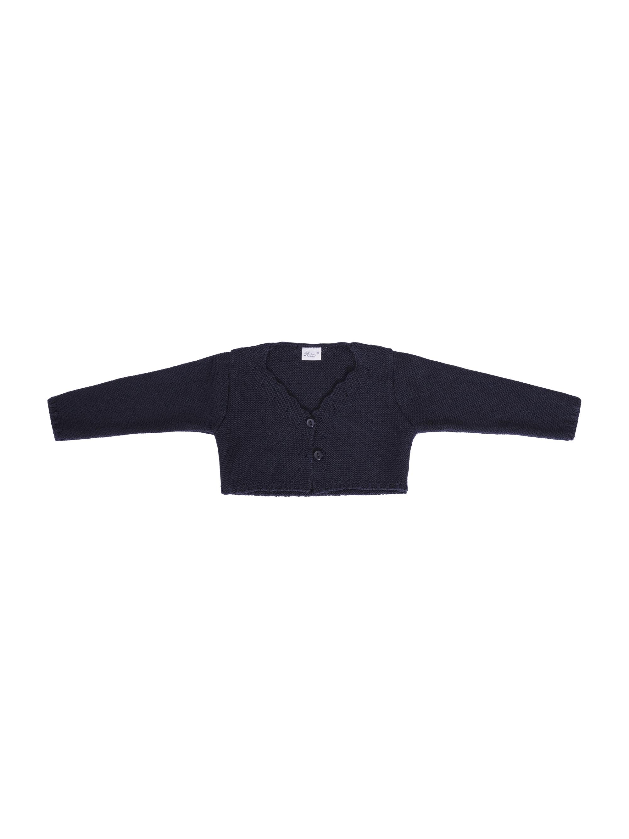 Maglione per neonata Baroni blu con scollo a V 11496 BLU BARONI 