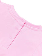 T-shirt per neonata Moschino Kids rosa con stampa Teddy Bear con cuore MLM02BLBA00 51473 MOSCHINO KIDS 