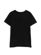 T-shirt per bambini Moschino Kids nera con stampa logo sul davanti H8M058LAA10 60100 MOSCHINO KIDS 