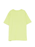 T-shirt per bambino Moschino Kids verde con stampa logo H5M05GLAA23 30355 MOSCHINO KIDS 