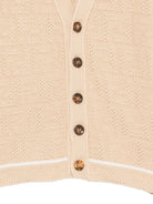 Cardigan per bambino Fendi Kids beige con lavorazione in pointelle JUG221 AJ8T F1UCS FENDI KIDS 