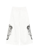Pantaloni per bambina John Richmond bianchi con stampa floreale RGP26127PA WHITE JOHN RICHMOND KIDS 