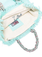 Borsa Vanity MC2 Saint Barth azzurro con manici avvolti da foulard VANI045 09849L MC2 ST. BARTH KIDS 