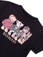 T-shirt neonato Burberry Kids nera con stampa Thomas Bear 8121200 A1189 BURBERRY KIDS 