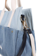 Borsa fasciatoio per neonati Chloé Kids azzurra con logo ricamato C20943 Z10 CHLOE' KIDS 