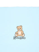 Coperta per neonato Moschino Kids azzurro con dettaglio Teddy Bear MTB00FLCA40 40304 MOSCHINO KIDS 