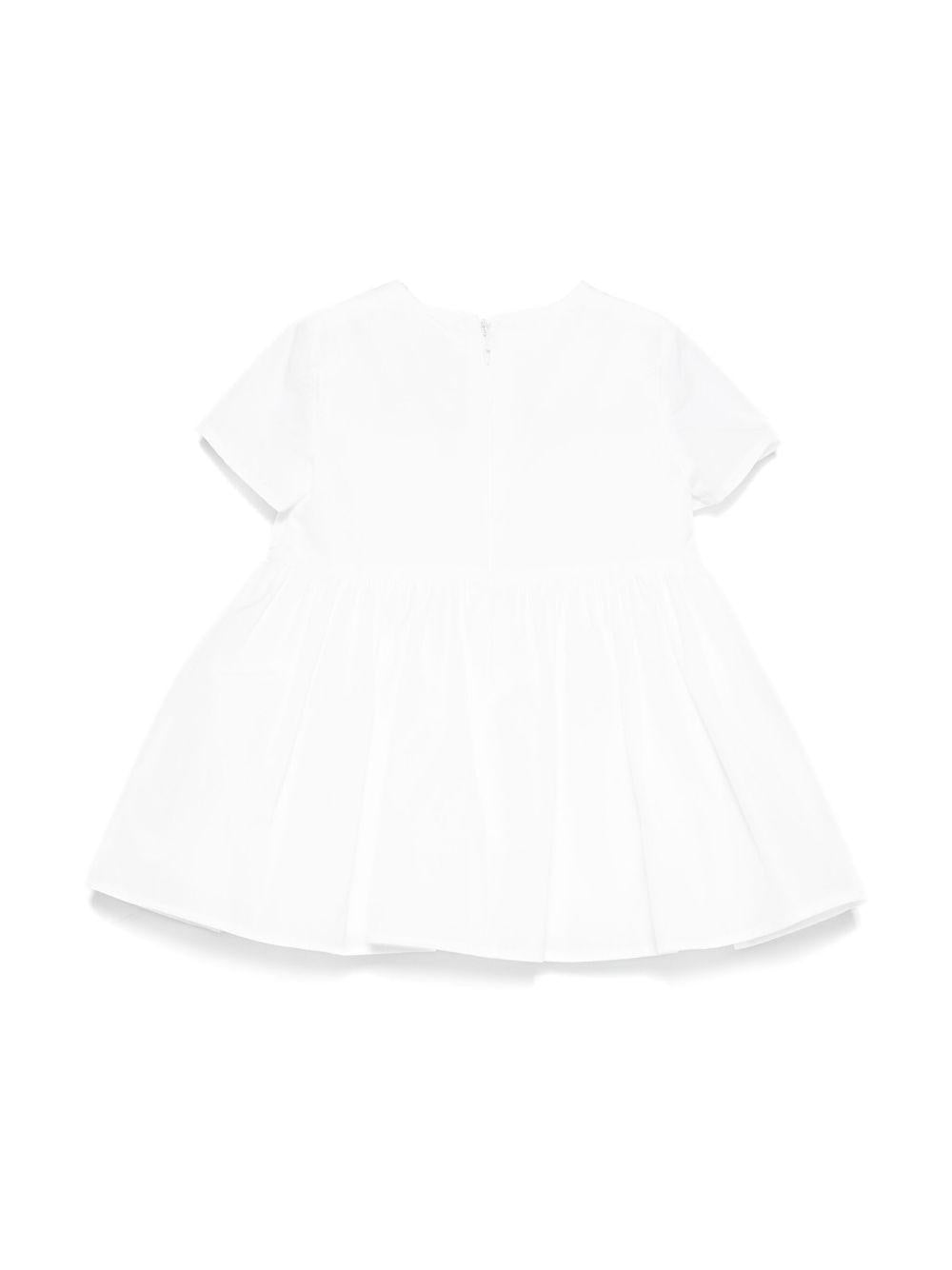 Set abito per neonata Elisabetta Franchi La Mia Bambina bianco in cotone con fiocco ENAB0550TV033 0000 ElISABETTA FRANCHI 